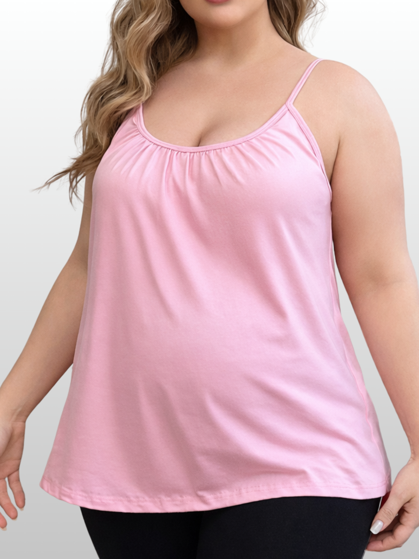 Umstandsmode, Umstands-Top, Integrierter BH, Sommer, Stillfreundlich, Atmungsaktiv, Lockerer Schnitt, Plus-Size