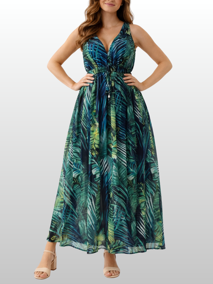 Umstandskleid Maxi, Boho Blumenmuster, Empire-Taille, Fotoshooting, Babyparty, Luftig Leicht, Sommer