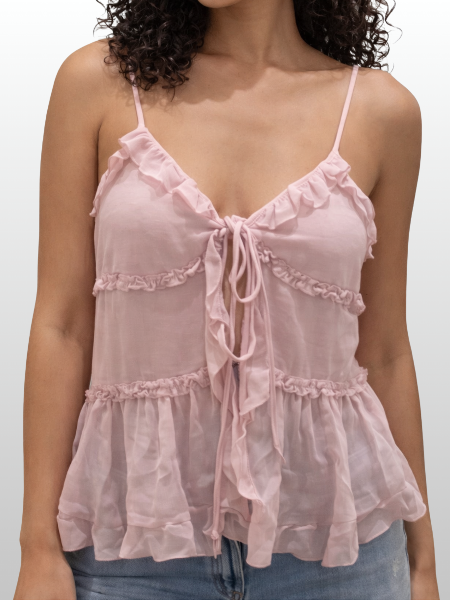 Umstands-Top, Verstellbarer Bindeverschluss, Babydoll-Schnitt, Rüschen-Details, Fotoshooting, Babymoon, Stillfreundlich