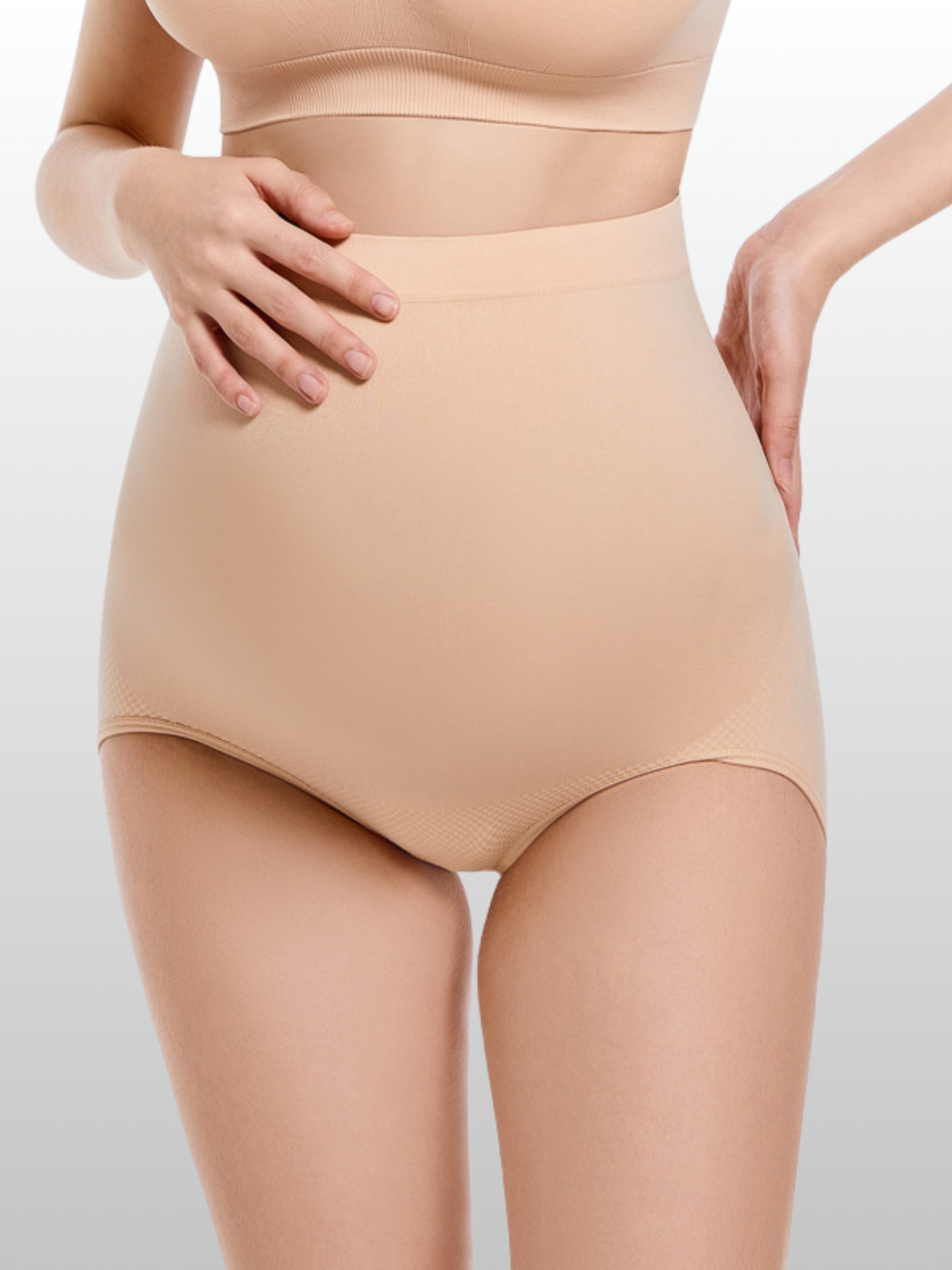 Umstands-Slip, High-Waist, Dual-Zonen-Stretch, Bauch & Hüften, Unterstützend, Druckfrei, Alle Trimester