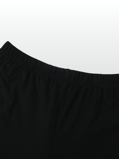Capri-Leggings Damen mit hohem Bund & Seitenschlitz, leicht