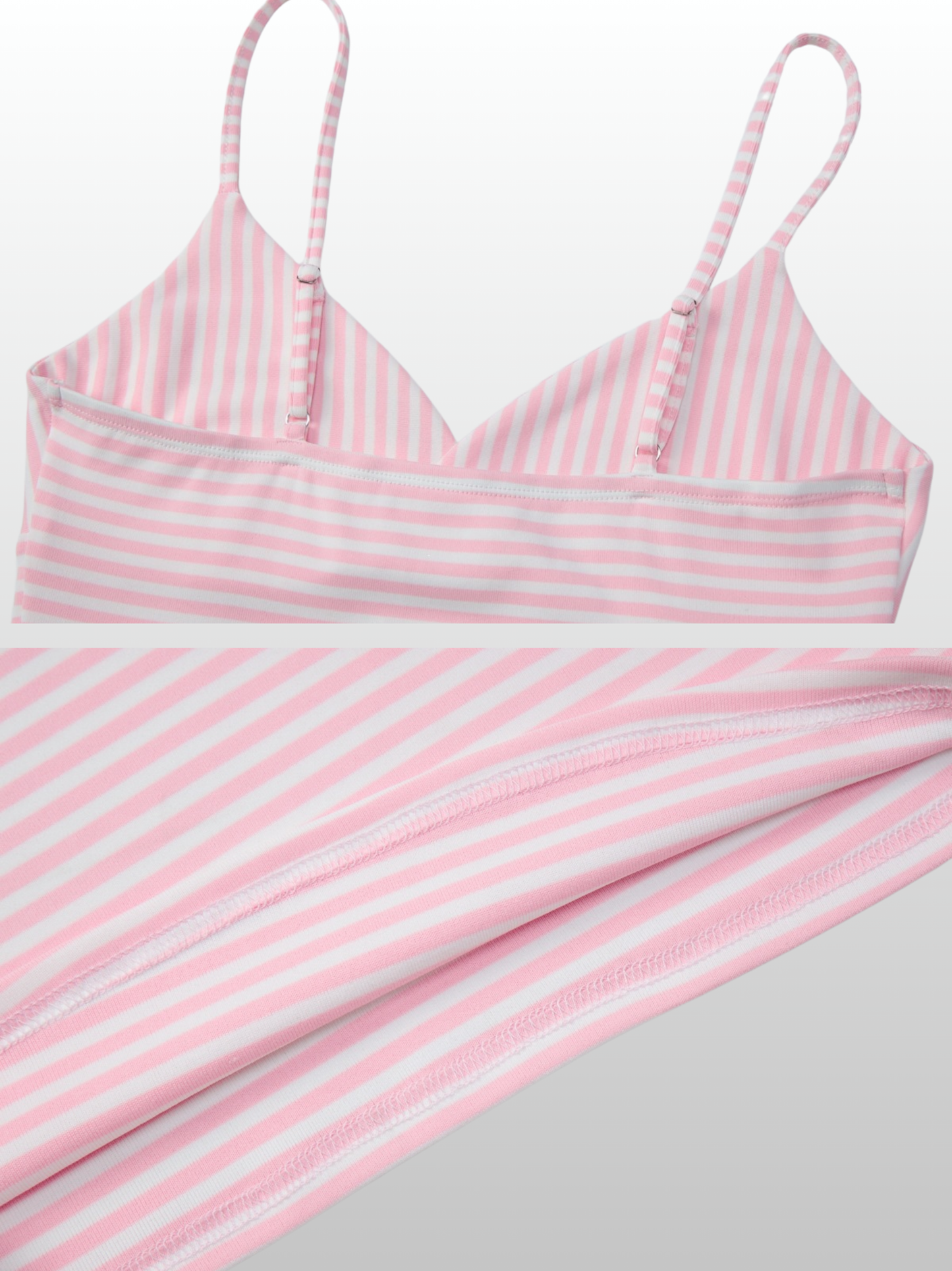 Cami Top gestreift in Wickeloptik, verstellbare Träger, Longline