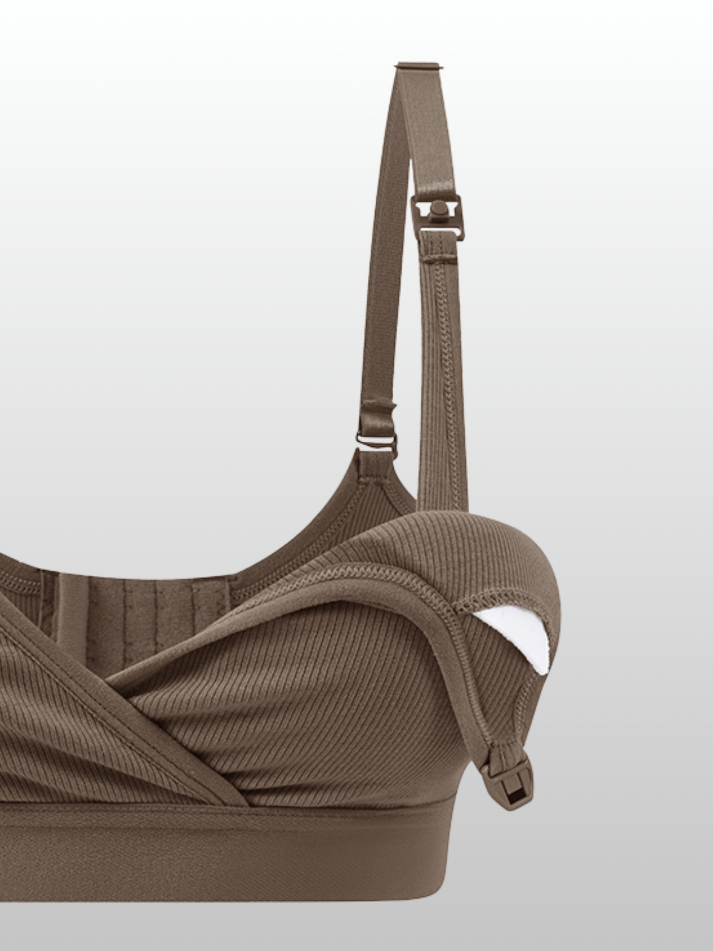 Still-BH, Gerippt, Doppelter Zugang, Abpumpen, Stillen, Bügellos, Wickeldesign, Freihändig, Nachtkomfort