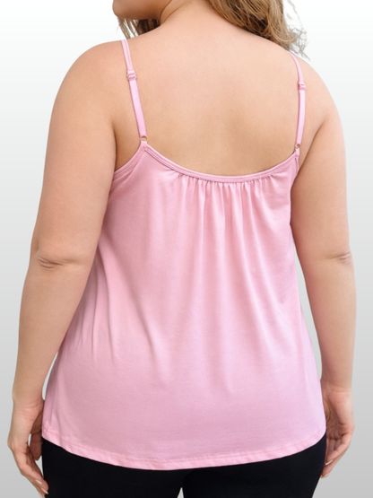 Umstandsmode, Umstands-Top, Integrierter BH, Sommer, Stillfreundlich, Atmungsaktiv, Lockerer Schnitt, Plus-Size