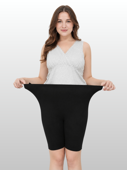 Umstands-Shorts, Plus Size, Ultra-Stretch, Verstellbar, Hoher Bund, Atmungsaktiv, Sommer