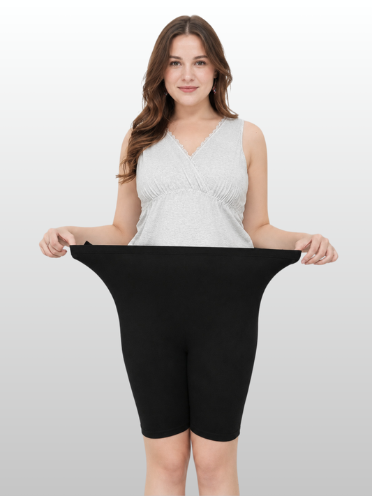 Umstands-Shorts, Plus Size, Ultra-Stretch, Verstellbar, Hoher Bund, Atmungsaktiv, Sommer