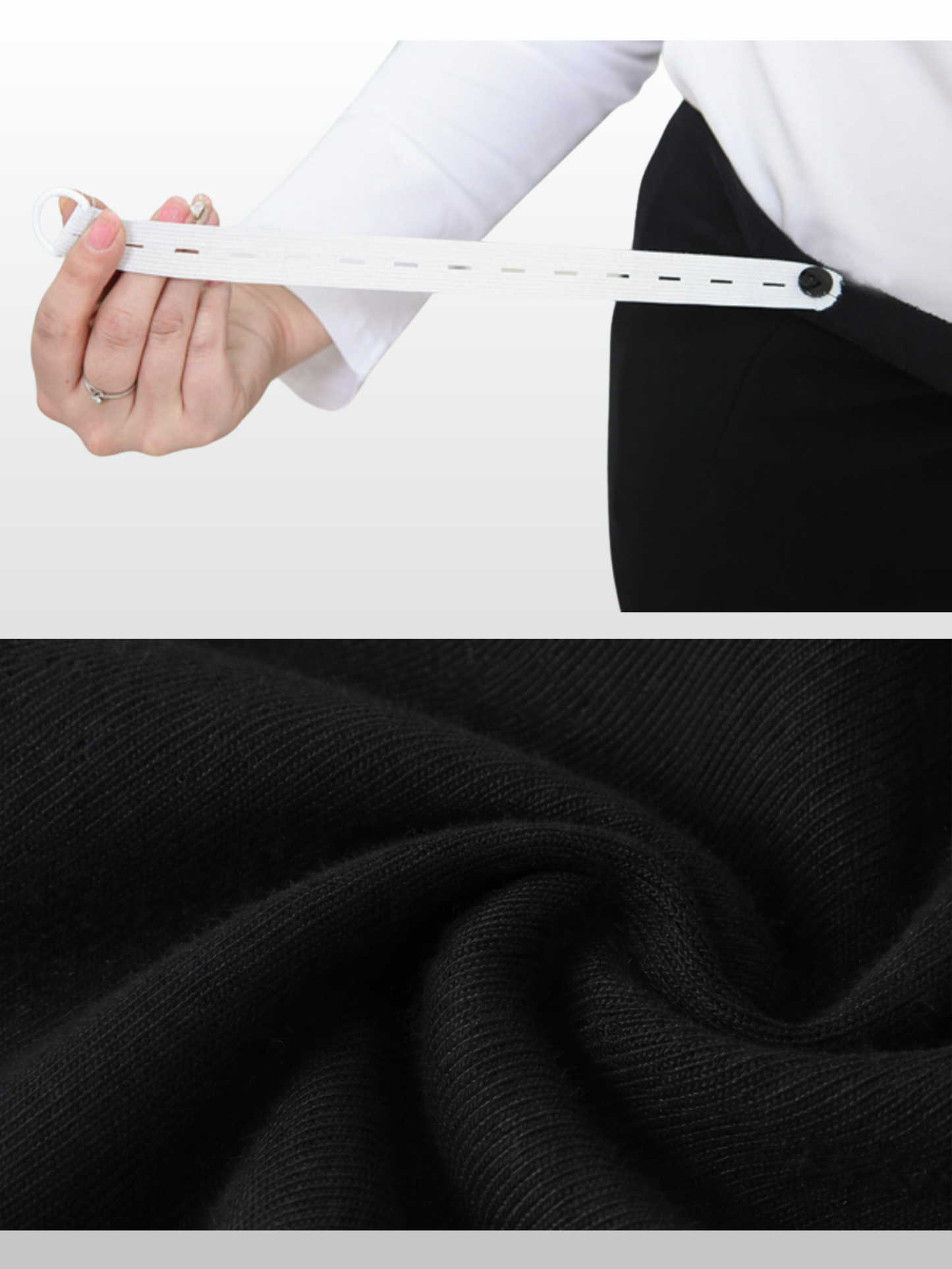 Umstandsleggings, Plus Size, Hoher Bund, Ultra-Stretch, Baumwolle, Verstellbar, Alle Trimester