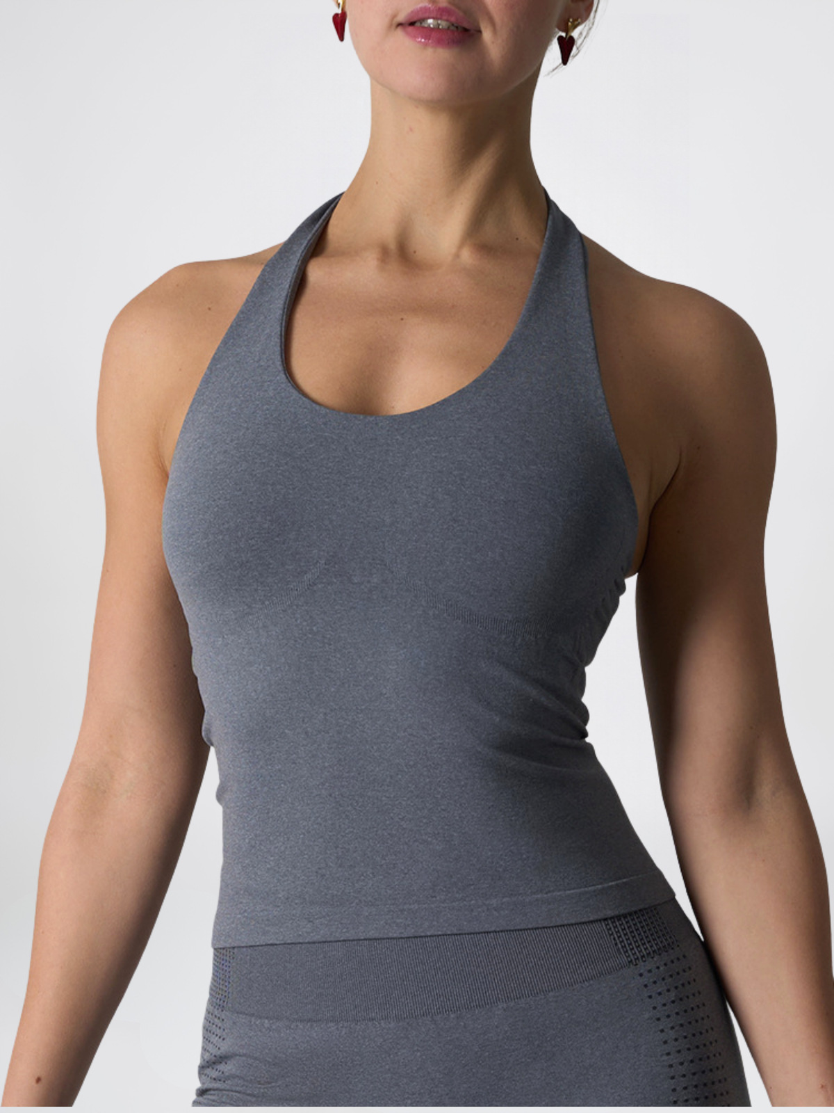 Neckholder-Top nahtlos als Crop Top mit breitem Nackenband
