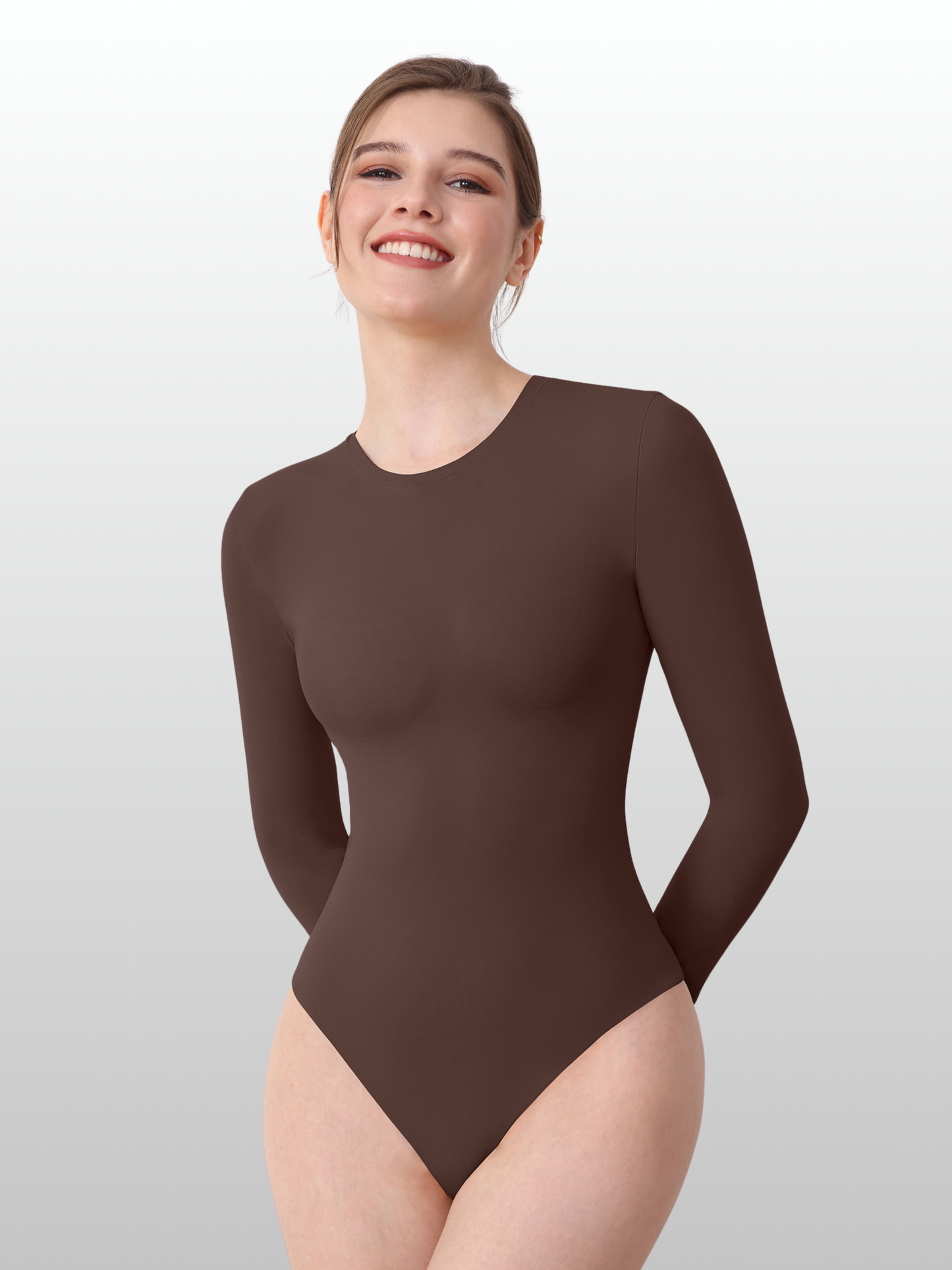 Shaping Bodysuit, Langarm, Nahtlos, Second-Skin, Rundhals, Leichte Kompression, Figurformend, Alltag