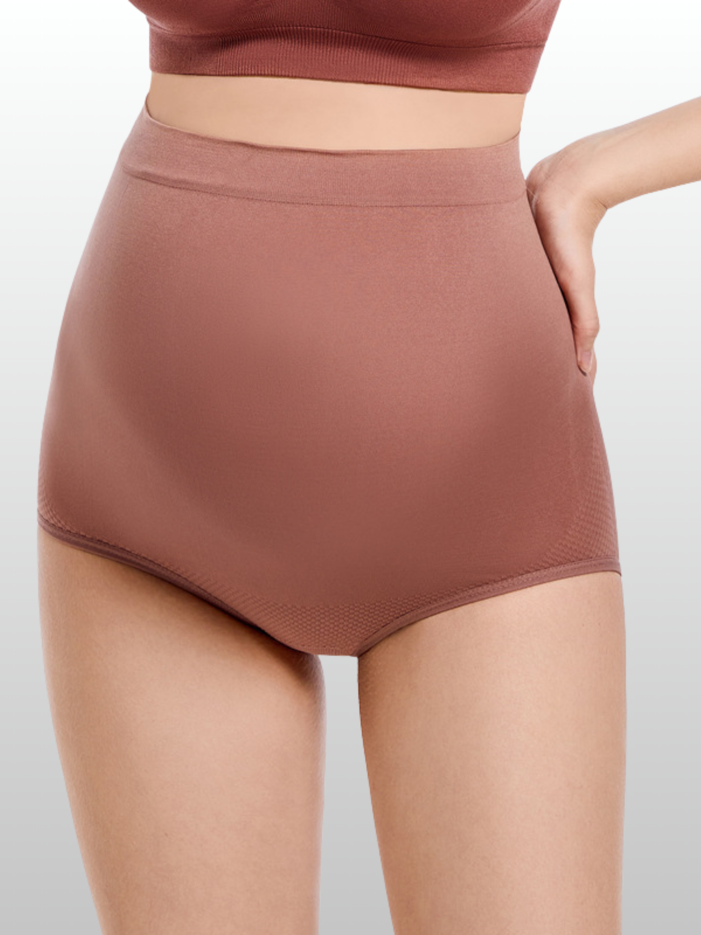 Umstands-Slip, High-Waist, Dual-Zonen-Stretch, Bauch & Hüften, Unterstützend, Druckfrei, Alle Trimester