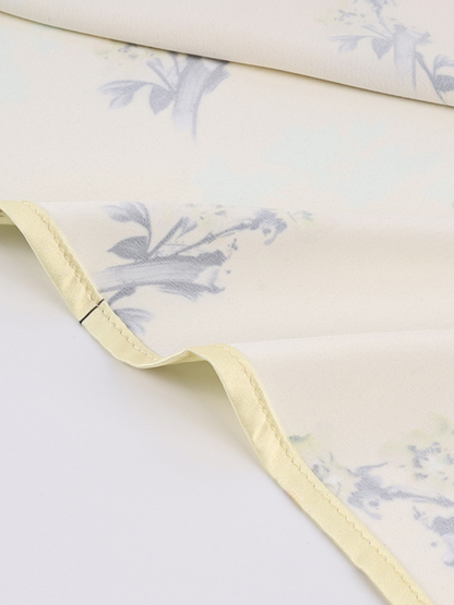 Umstandskleid geblümt als Slip Dress mit Spitzen-V-Ausschnitt