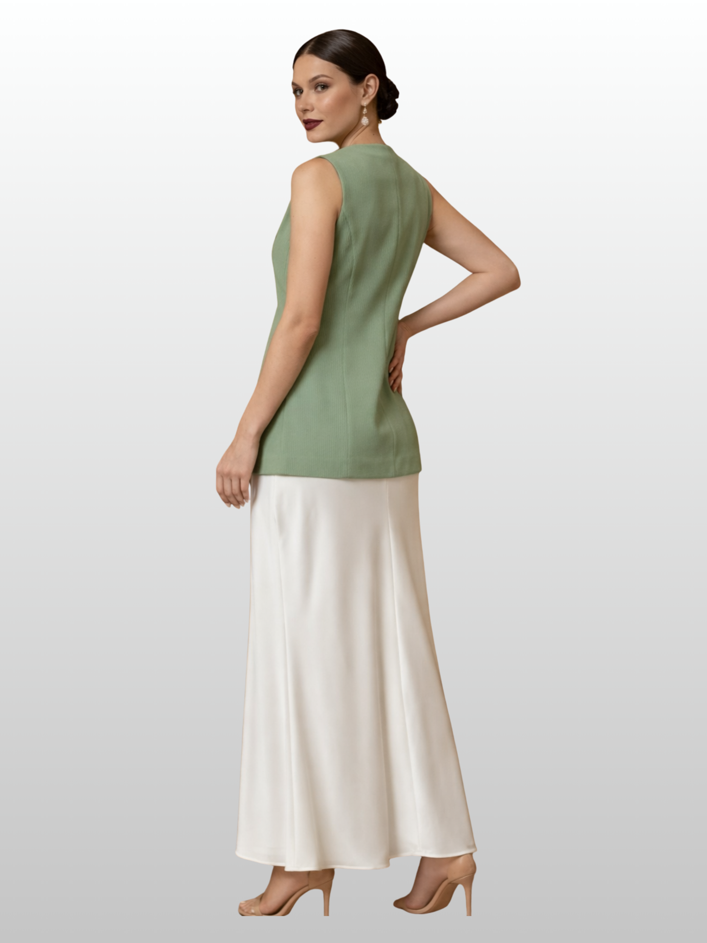 Umstandsweste Business mit Knopfleiste & Peplum-Saum