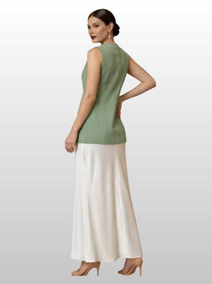 Umstandsweste Business mit Knopfleiste & Peplum-Saum