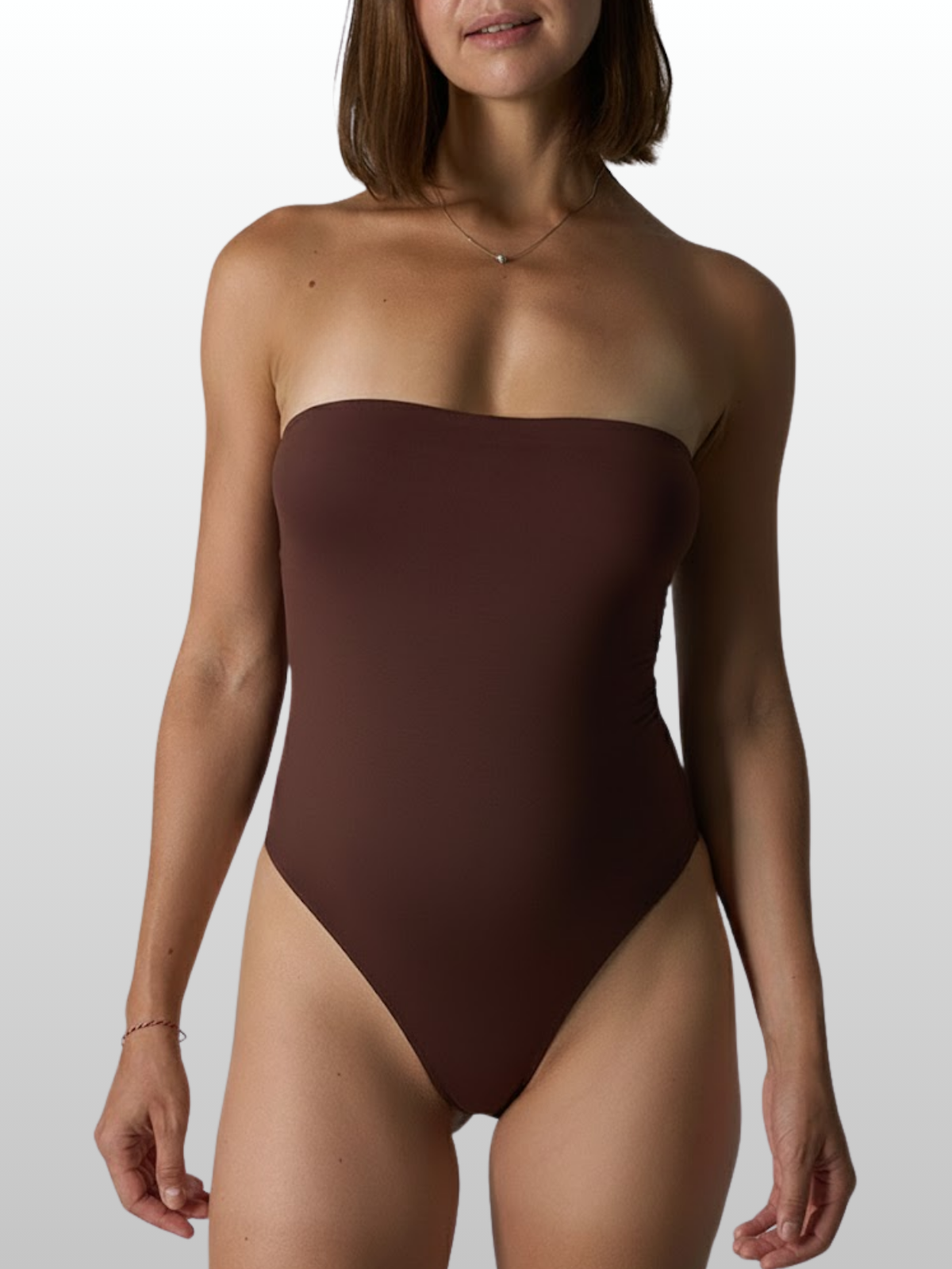 Trägerloser Thong Bodysuit, Nahtlos, Atmungsaktiv