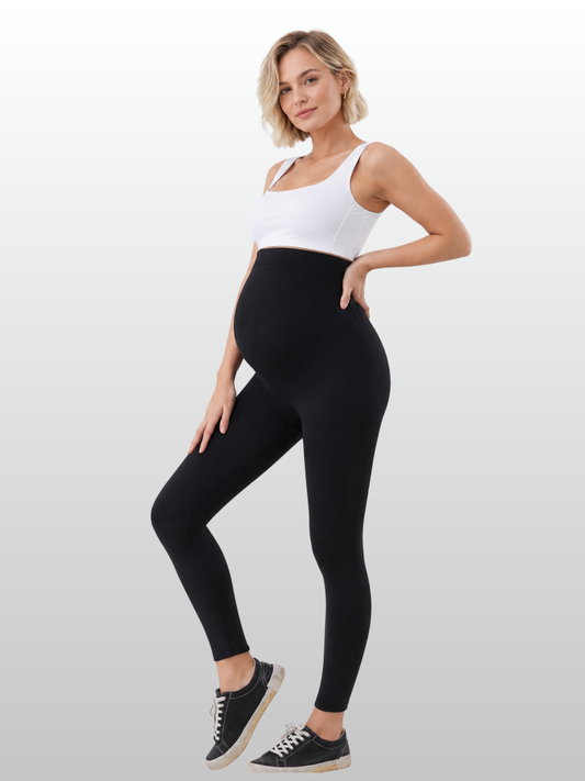 Umstandsleggings, High-Waist, Bauchstütze, Alle Trimester, Nahtlos
