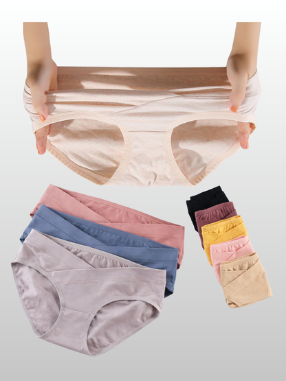 Umstands-Slip, Unterbauch, Low-Waist, V-Schnitt, Baumwolle, Atmungsaktiv, Schwangerschaft & Postpartum