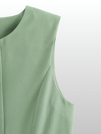 Umstandsweste Business mit Knopfleiste & Peplum-Saum