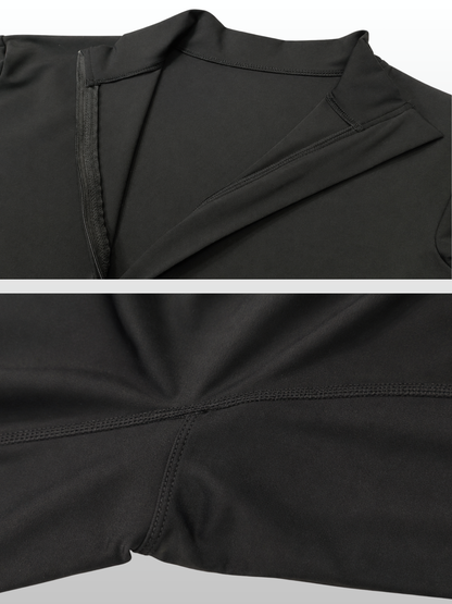 Jumpsuit Damen langarm, figurformend, mit Reißverschluss