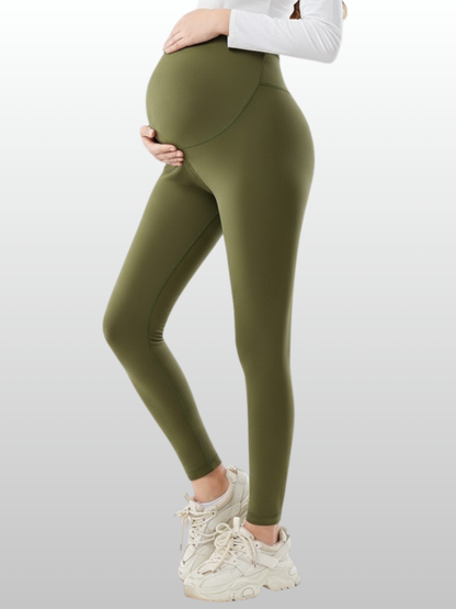 Umstandsleggings All-Trimester Hochbund Bauchstütze, Schwangerschaftsleggings Stretch Elastisch Over-Belly, Bequeme Yoga Leggings