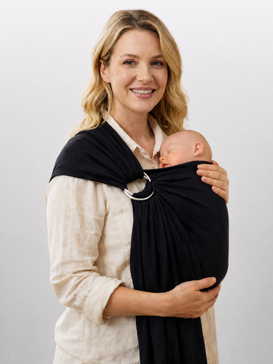 Ring Sling Babytrage für Neugeborene aus Leinen-Baumwolle