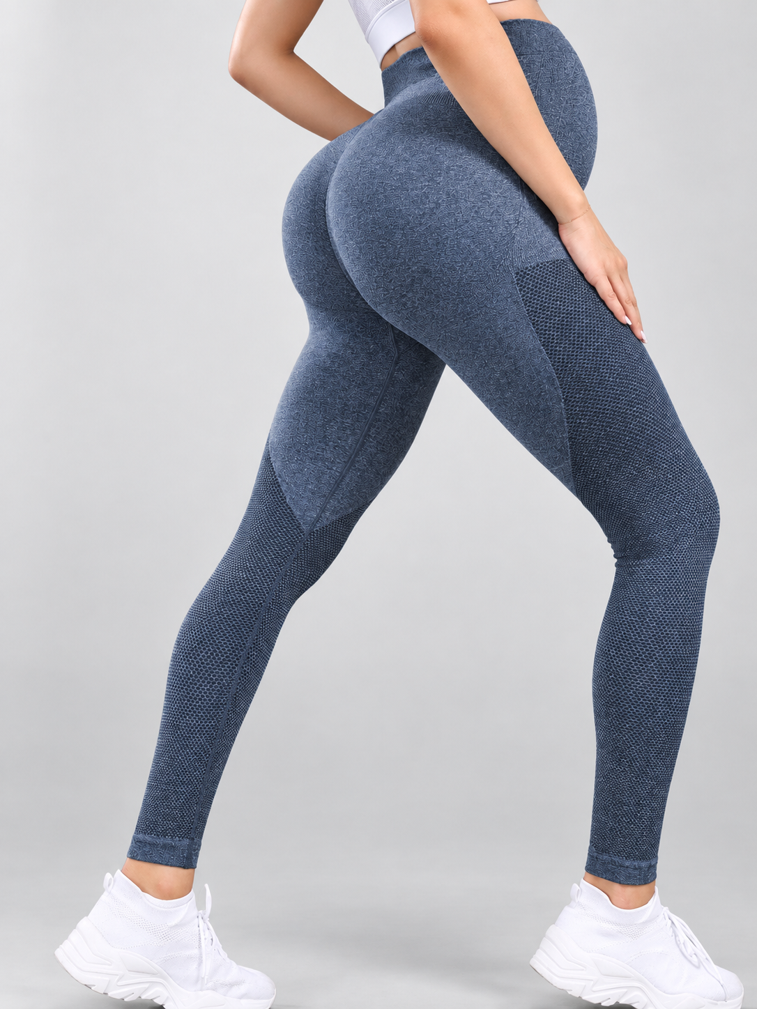 Leggings für die Schwangerschaft mit Über-Bauch-Panel für Sport und Yoga