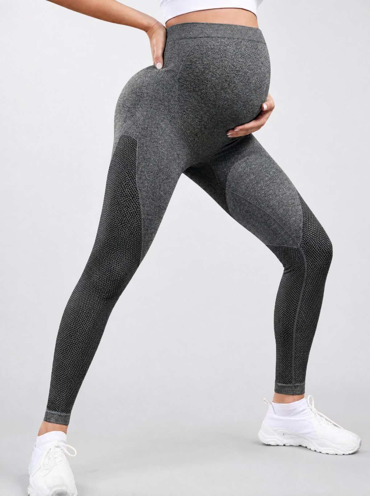 Leggings für die Schwangerschaft mit Über-Bauch-Panel für Sport und Yoga