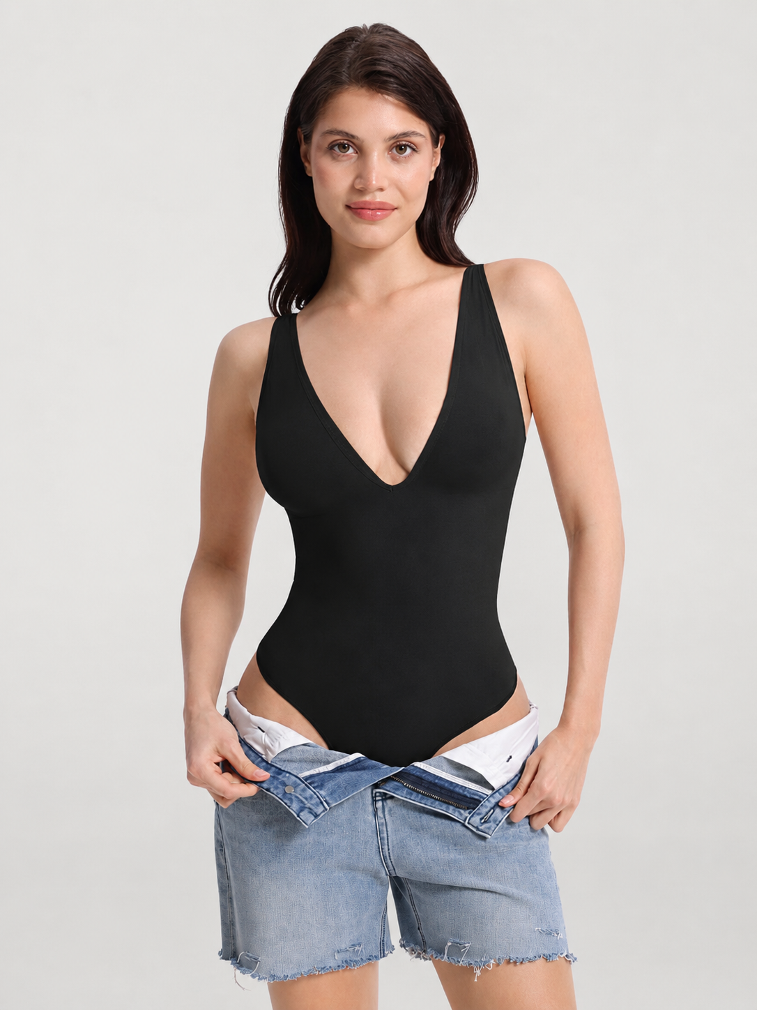 Shapewear Body Neckholder mit Taillen-Kompression, nahtlos