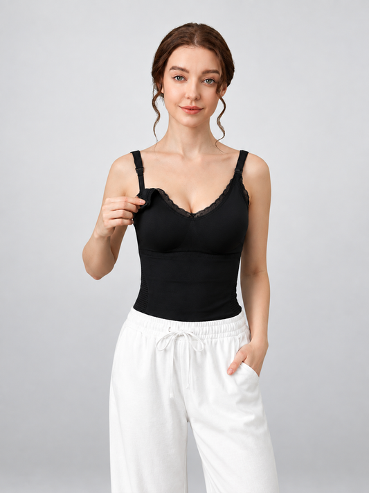 Stilltop mit integriertem BH und langem Schnitt