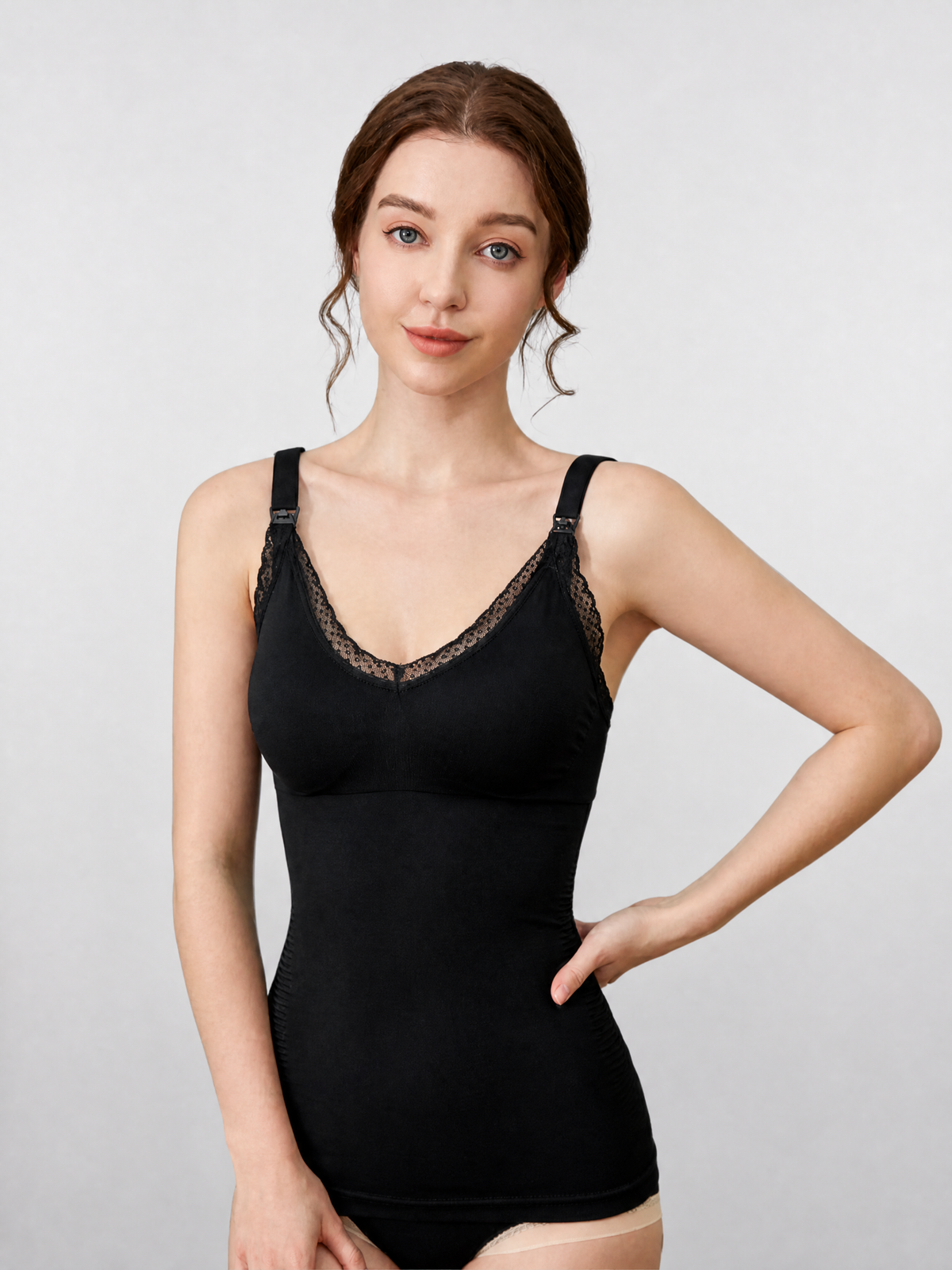 Stilltop mit integriertem BH und langem Schnitt