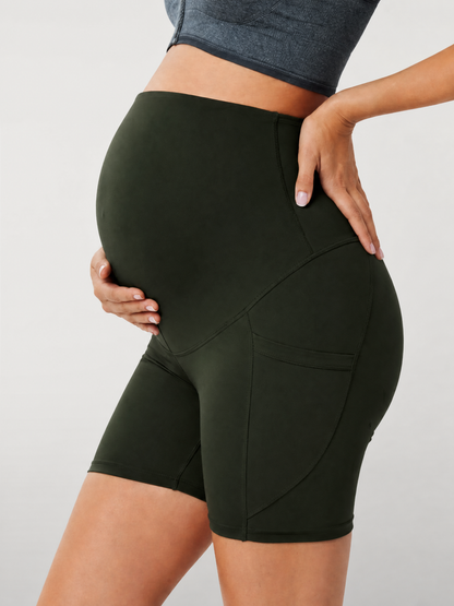 Shorts für die Schwangerschaft mit Taschen und hohem Bauchbund